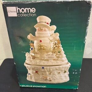 JCPenney Home Collection Snowman with Gold Accents